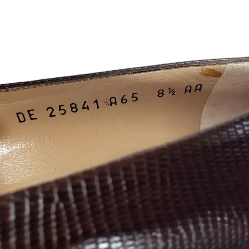 Salvatore Ferragamo Women's Vintage Nilla Shoes Pumps Dark Brown Size 8.5 AA